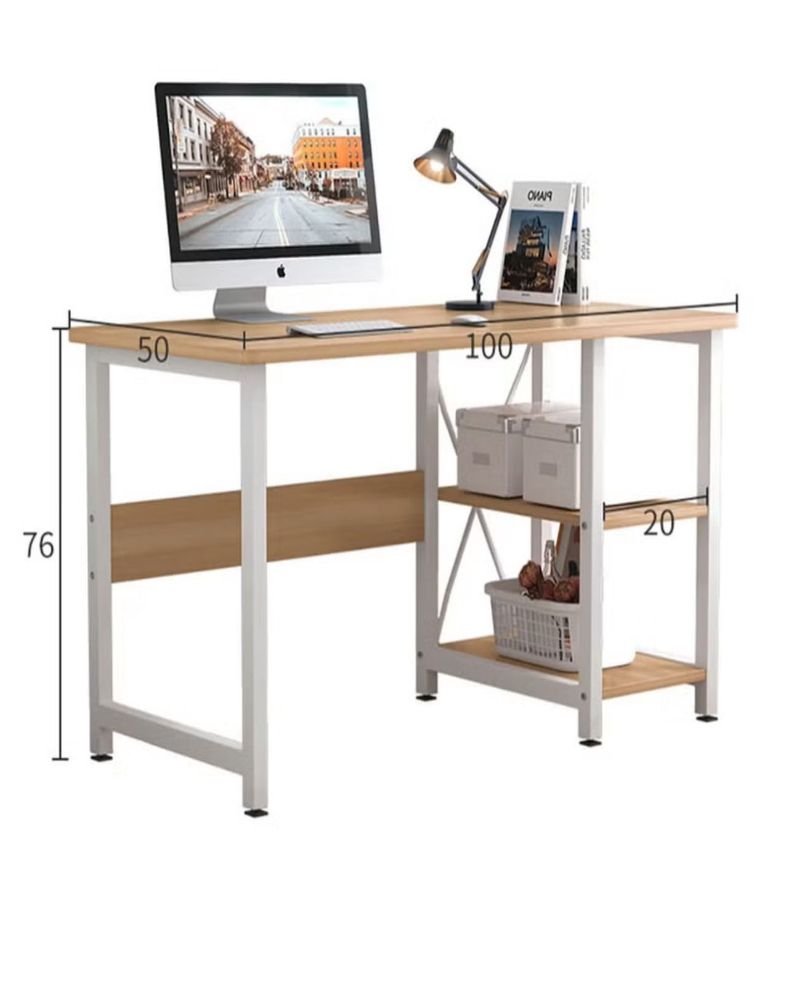 Escritorio estantería 2 niveles Living Maple
