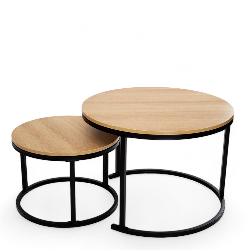 [JMR-Maple] Juego de Mesa de Centro Redondas Maple