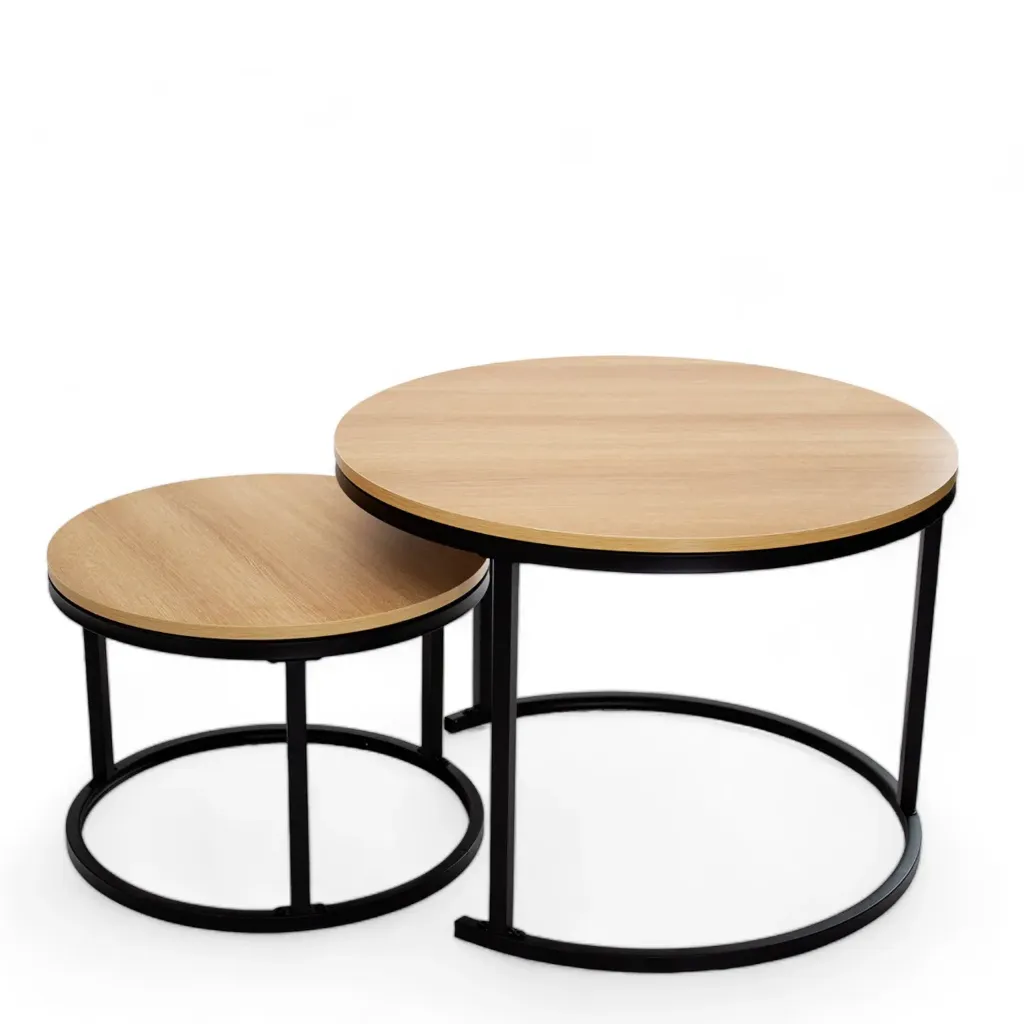 Juego de Mesa de Centro Redondas Maple