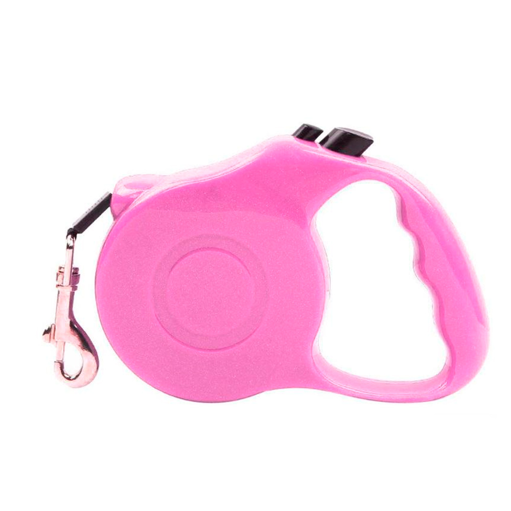 Correa retráctil para perro (Rosa)