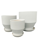Juego de macetero 3 piezas JT258 Blanco
