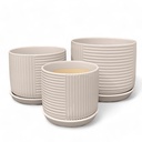 Juego de macetero 3 piezas JT252 Gris