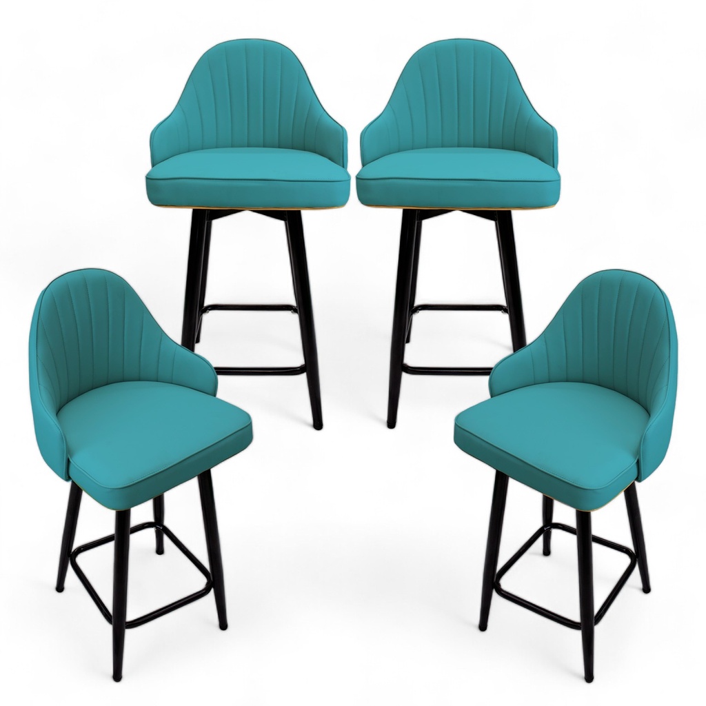 [SBTokio-Azu/Kit4] 4 Sillas de Bar Tokio Azul