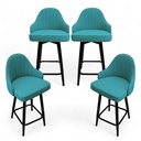 4 Sillas de Bar Tokio Azul
