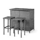 Juego de bar 3 piezas cantina Gris