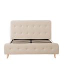 Base Con Cabecera Cama-014 de Madera Matrimonial