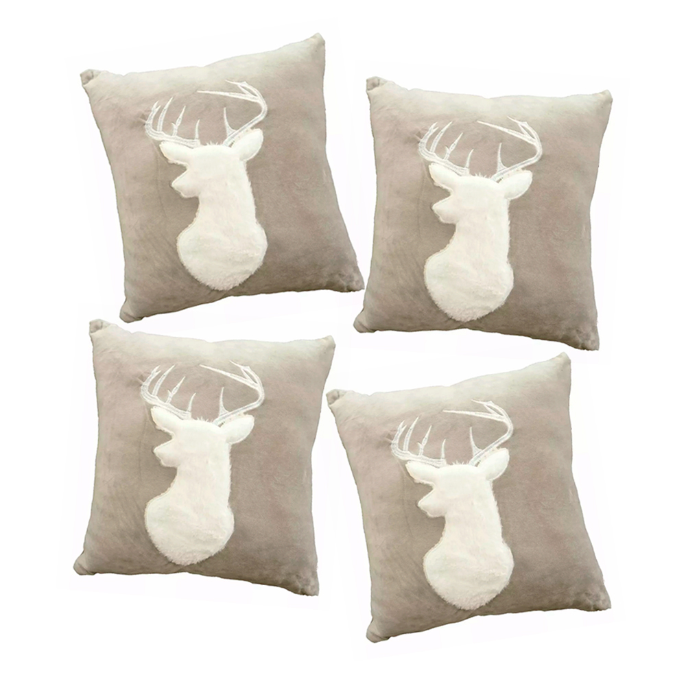 Paquete de 4 Fundas para cojín Decorativas 43x42cm