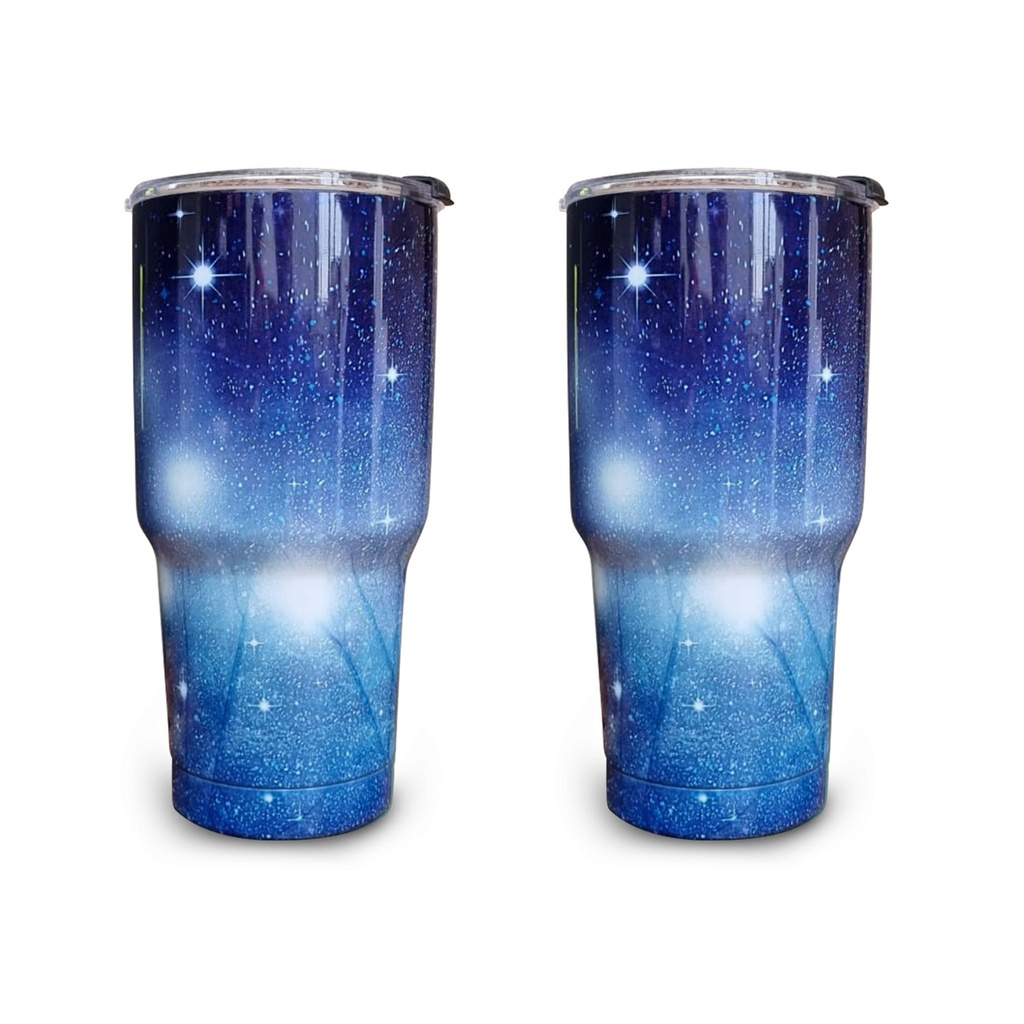 [Termo-Galax-Azul2] 2 Termo 30 oz Galaxia azul