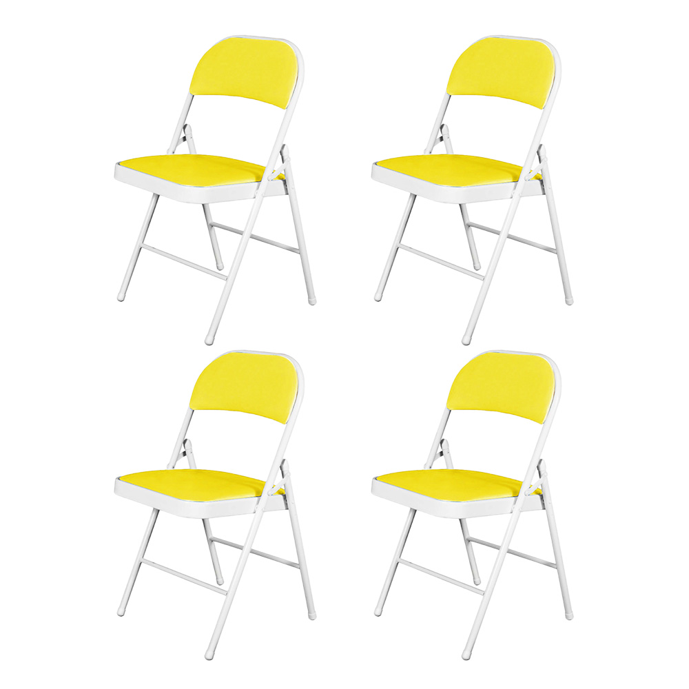 4 Sillas Plegables Amarillas