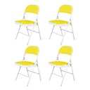 4 Sillas Plegables Amarillas