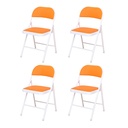 4 Sillas Plegables Anaranjadas