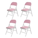 4 Sillas Plegables Rosa