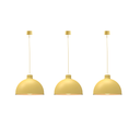 Paquete de 3 lámparas de techo colgantes decorativas estilo nórdico retro de 36 cm para habitaciones y salas de estar color amarillo