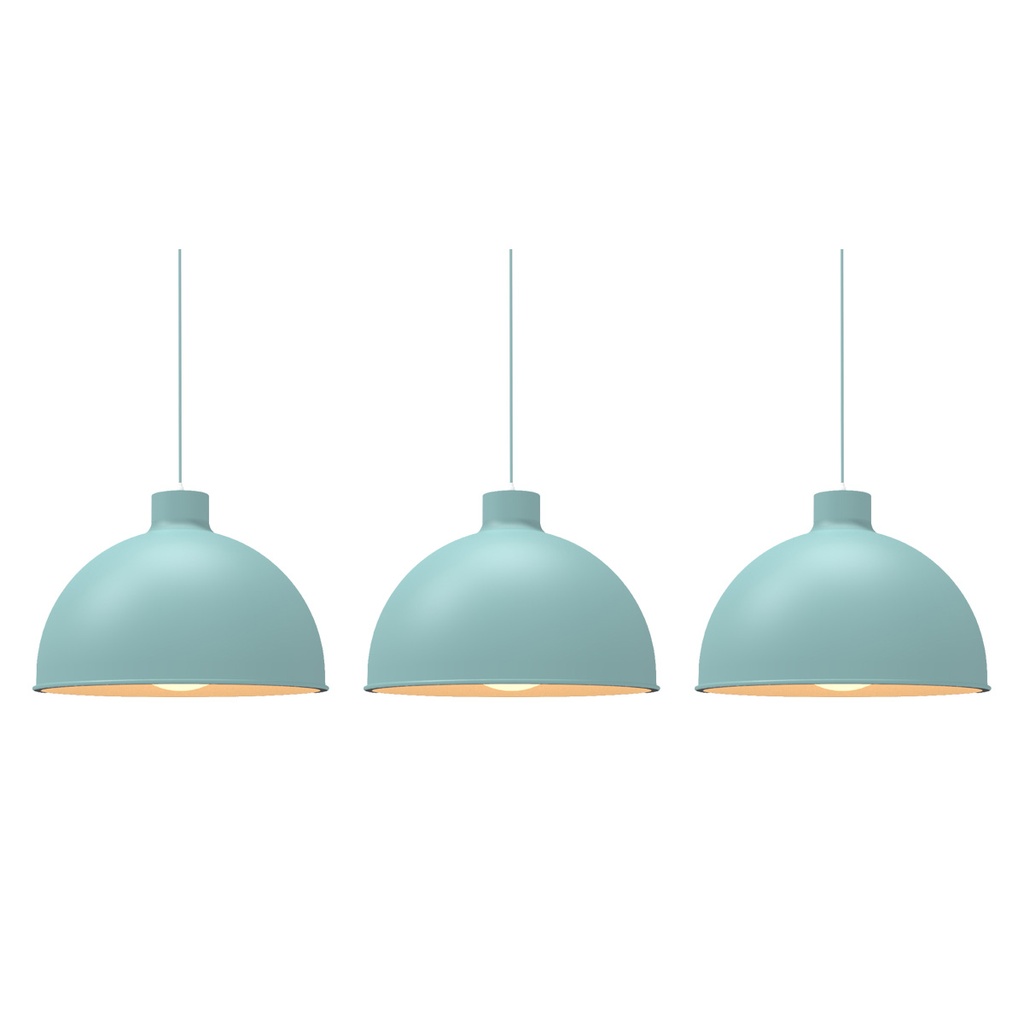 Paquete de 3 lámparas de techo colgantes decorativas estilo nórdico retro de 36 cm para habitaciones y salas de estar color azul