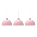 Paquete de 3 lámparas de techo colgantes decorativas estilo nórdico retro de 36 cm para habitaciones y salas de estar color rosa