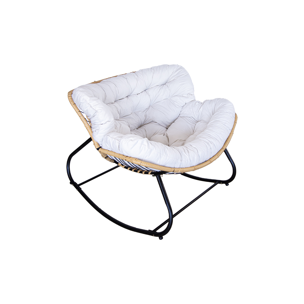 [M-Beige] Silla Mecedora Acojinada Beige