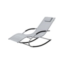 Camastro mecedora de jardín color gris