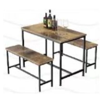 Juego de comedor 3 piezas con banca