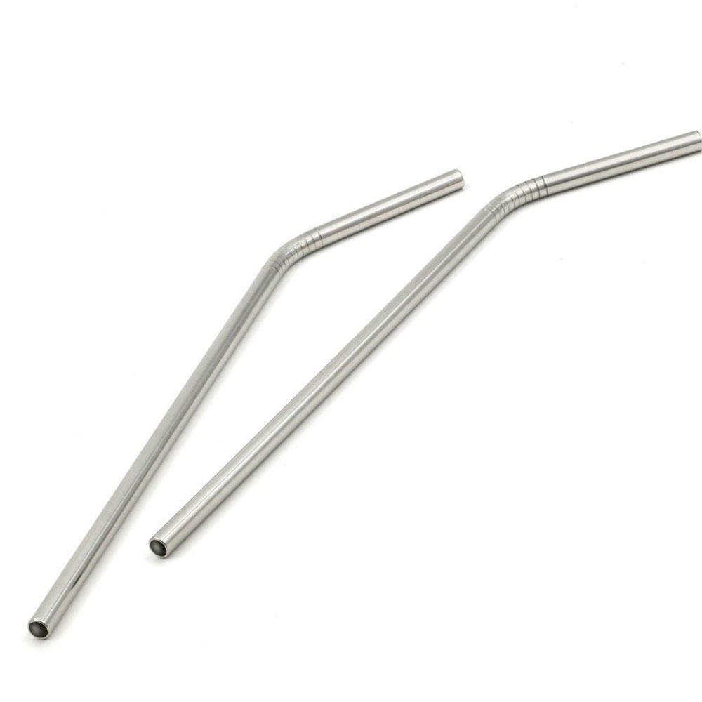 [100/popote/acero/curvo] 100 Popotes curvos. 