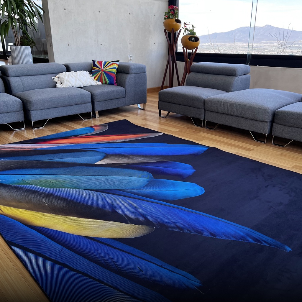[TN-Pluma3D] Tapete nórdico 2 x 1.60 m (Plumas 3D)