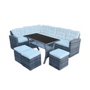 Sala Comedor para jardín Esquinera color Gris