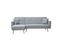 Sofa Cama 4 Plazas en L con antebrazos Gris