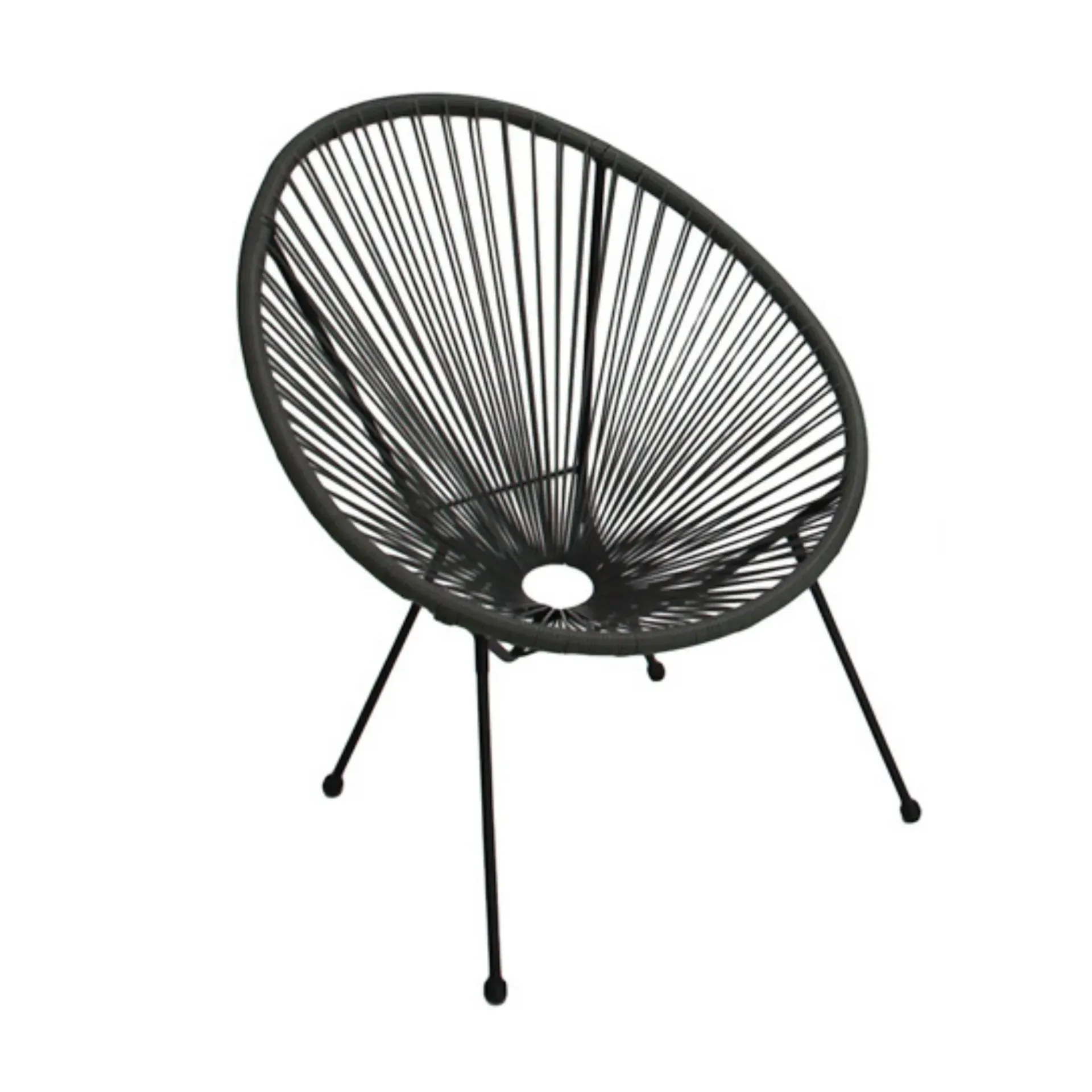 [Silla-Acapulco/Neg] Silla tipo Acapulco color Negro