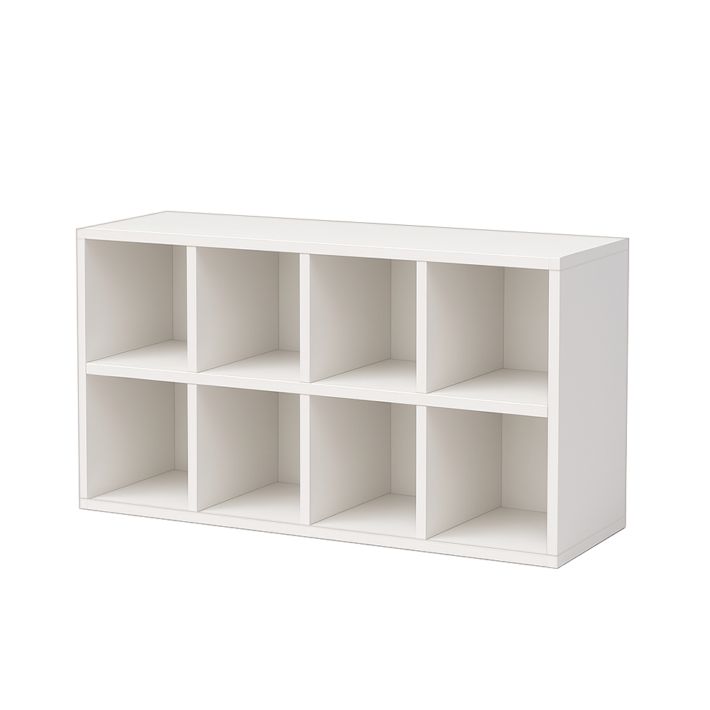 [L8-Bla] Librero 8 cubos Blanco