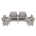 2 Salas de jardin 4P Gris con Gris