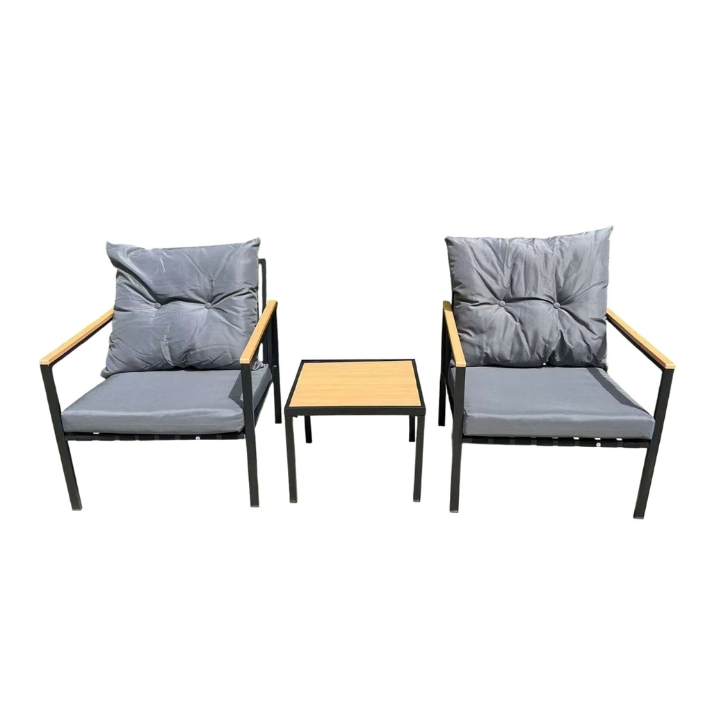 Sala de jardin 2 plazas Gris