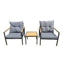 Sala de jardin 2 plazas Gris