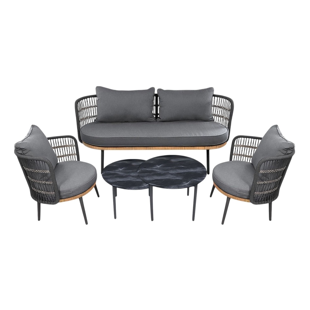 [Sala-4C/Gris] Sala de jardín de 4 Pzs Gris