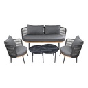 Sala de jardín de 4 Pzs Gris