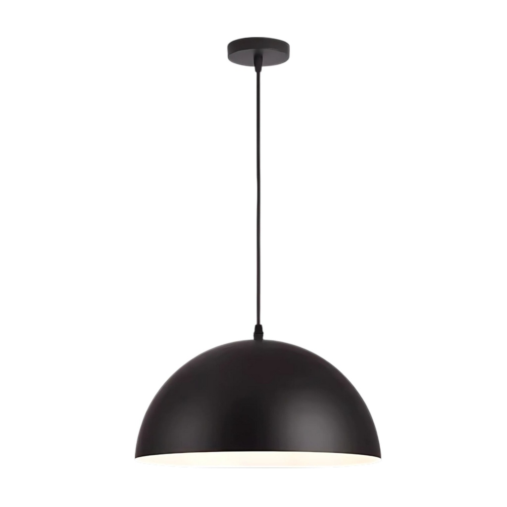Lámpara colgante cúpula Negro