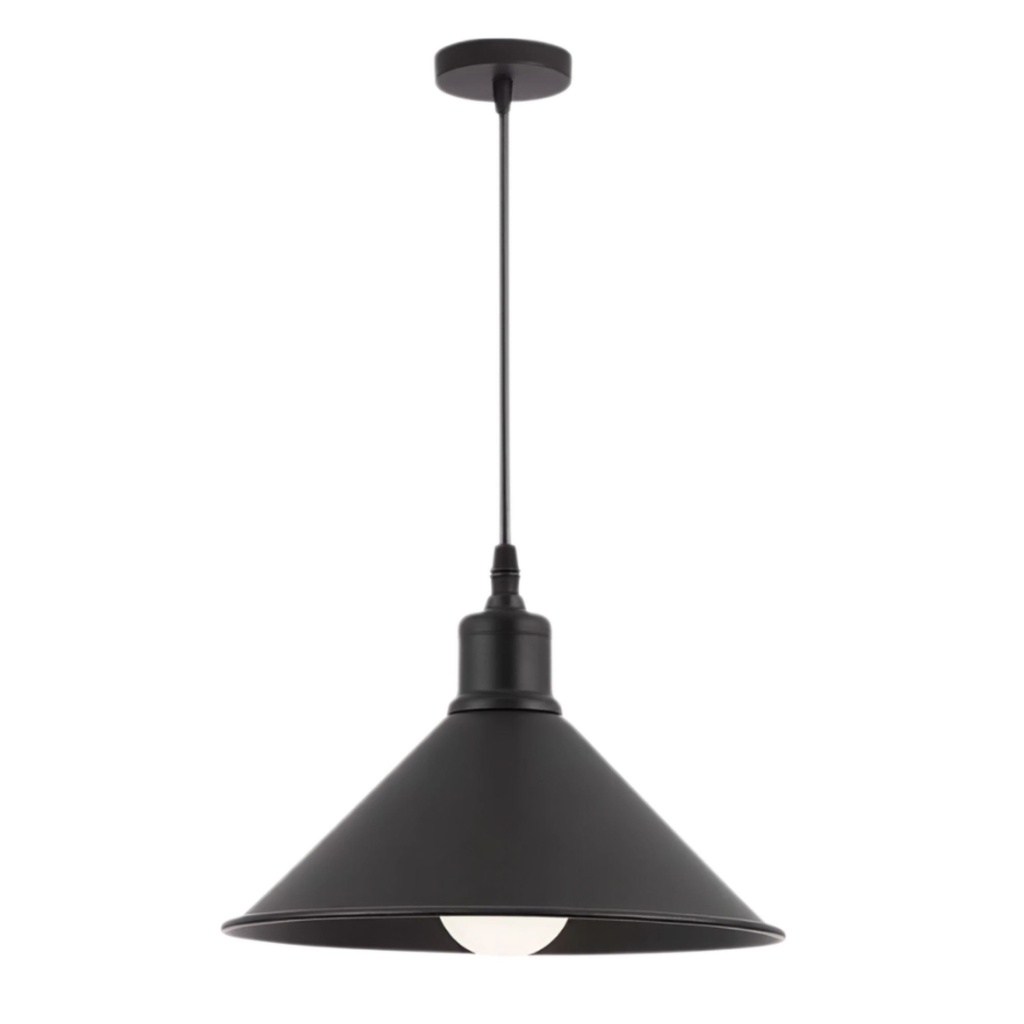Lámpara colgante cono Negro
