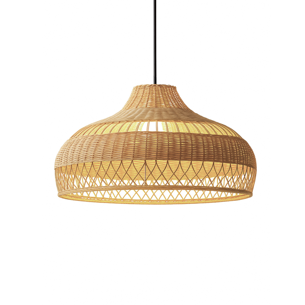 Pantalla de ratán para lámpara