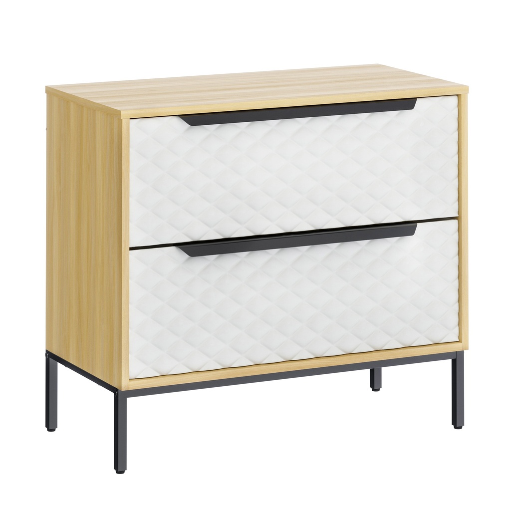 Buro Cajonera de 2 de MDF café 