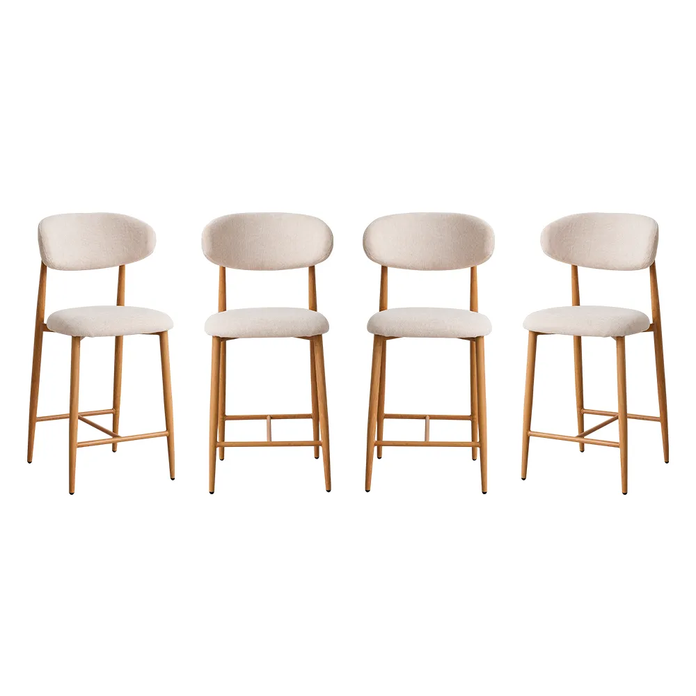 [4SB-Dinamarca/Bei] 4 Sillas de Bar Dinamarca Beige