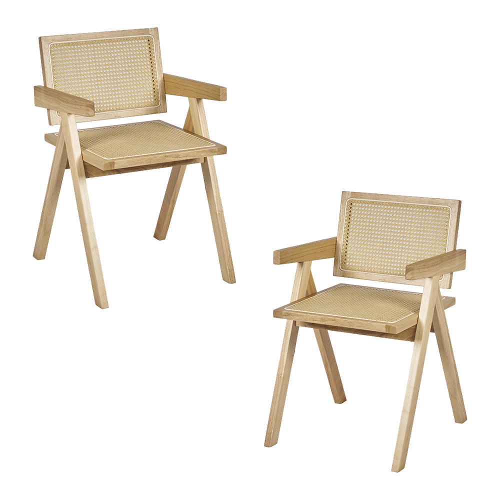 [2Silla-Jean/Nat] 2 Sillas Jean en color natural