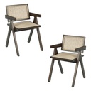 2 Sillas Jean en color cafe oscuro