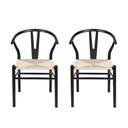 2 sillas de comedor Bone negras