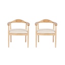 2 sillas Nórdico de comedor con reposabrazos