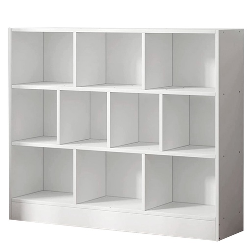 [L10-Bla] Librero organizador de 10 cubos (blanco)