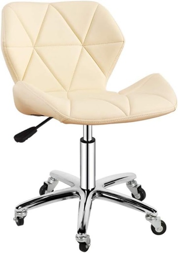 [STG-Cre] Silla para oficina con respaldo geométrico Crema