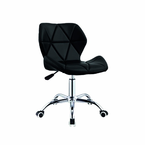 [STG-Neg] Silla para oficina con respaldo geométrico Negro