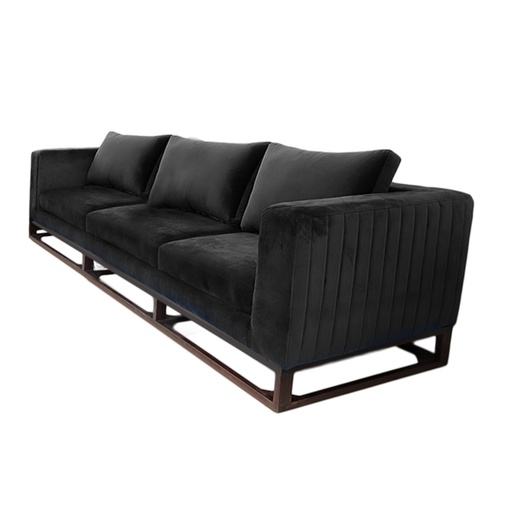 [SofaVero-neg3] Sofá Verona 3 plazas (Negro)