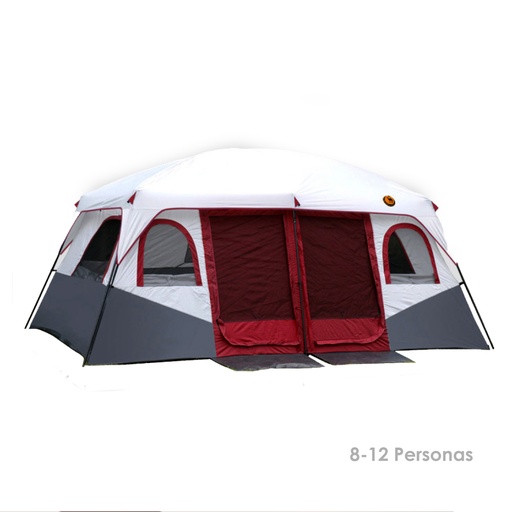 [TCF-XLRojo] Tienda de campaña familiar extra grande Rojo