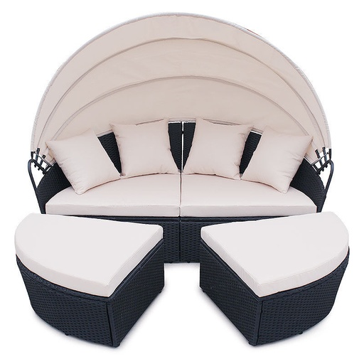 [Cama] Camastro sala jardin lounge con toldo retráctil