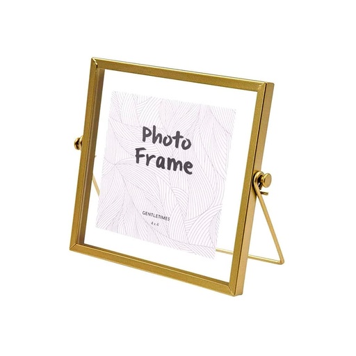 [PTR-4X4/D] Portarretrato Ilios Innova Metálico Dorado 15x15 cm