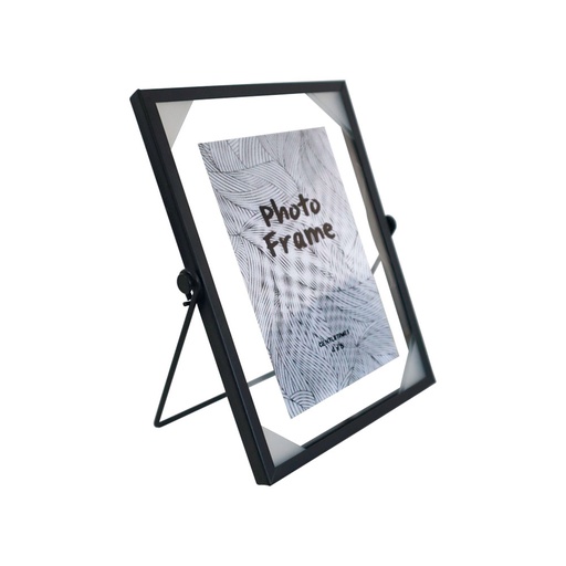 [PTR-4X4/N] Portarretrato Ilios Innova Metálico Negro 15x15 cm